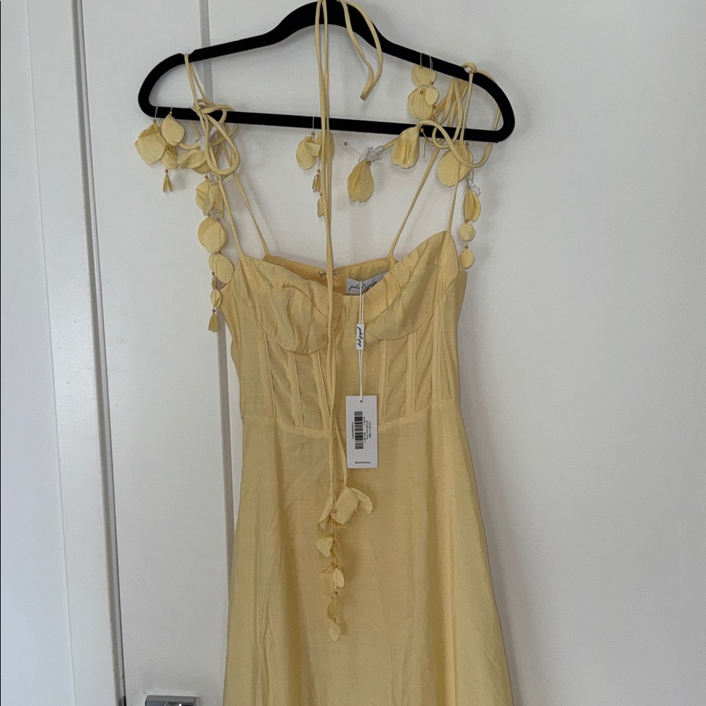 Petal & Pup Butter Yellow Cream Della Midi Dress - Picture 7 of 7